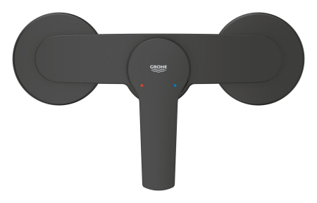Baterie dus Grohe 242082432, 0.8 bar, 223 mm, 138 mm, 2 orificii instalare, 1/2 dimensiune racord furtun, Negru [1]