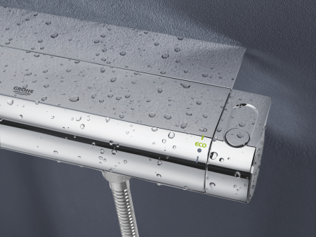 Baterie dus Grohe 34469001, 1 bar, 79 mm, 313 mm, 2 orificii instalare, 1/2 dimensiune racord furtun, Crom [4]