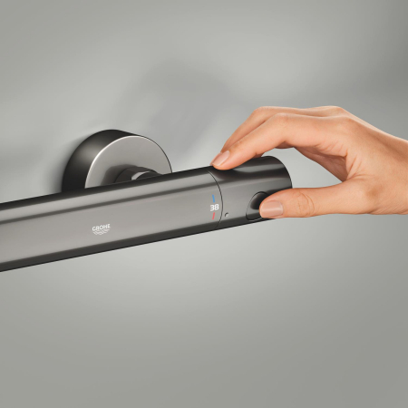 Baterie dus Grohe 34765A00, Grohtherm 800, aparenta, termostat, lucios, grafit [7]