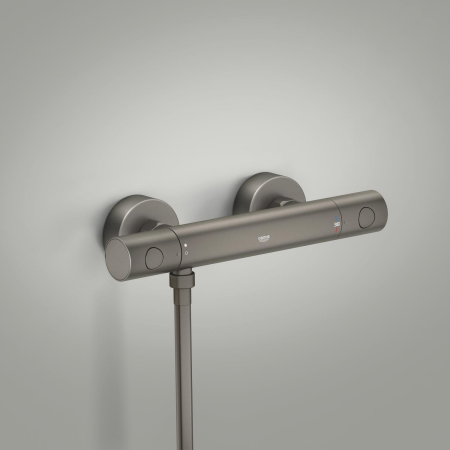 Baie - Baterie dus Grohe 34765AL0, Grohtherm 800, aparenta, termostat, mat, grafit
