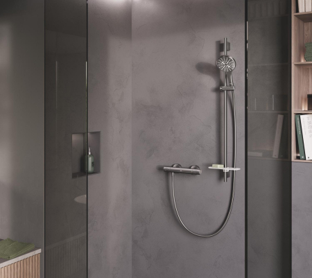 Baterie dus Grohe 34765AL0, Grohtherm 800, aparenta, termostat, mat, grafit [5]