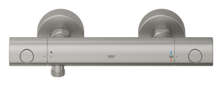 Baterie dus Grohe 34765DC0, Grohtherm 800, aparenta, termostat, mat, otel satinat [4]