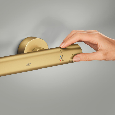 Baterie dus Grohe 34765GN0, Grohtherm 800, aparenta, termostat, mat, auriu [8]