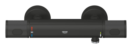 Baterie dus Grohe 347902430, 1 bar, 91 mm, 313 mm, 2 orificii instalare, 1/2 dimensiune racord furtun, Negru [4]