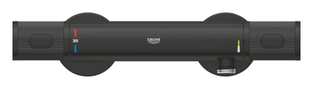 Baterie dus Grohe 347902430, 1 bar, 91 mm, 313 mm, 2 orificii instalare, 1/2 dimensiune racord furtun, Negru [2]