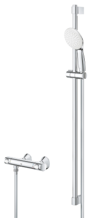 Baterie dus Grohe 34797001, 0.8 bar, 81 mm, 305 mm, 110 mm, 1.5 m, 600 mm, 2 orificii instalare, Crom [2]