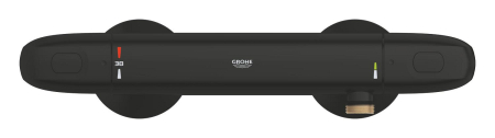 Baterie dus Grohe 348142433, 0.8 bar, 100 mm, 317 mm, 2 orificii instalare, 1/2 dimensiune racord furtun, Negru [1]