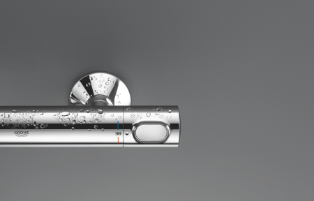 Baterie dus Grohe 34840000, 1 bar, 317 mm, 72 mm, 2 orificii instalare, 1/2 dimensiune racord furtun, Crom [10]