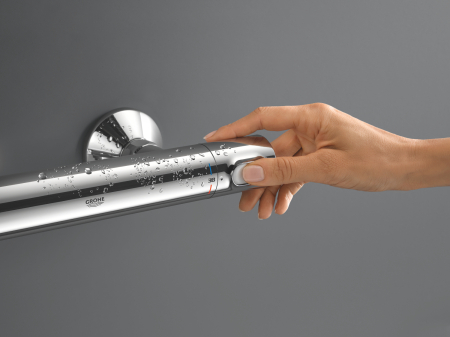 Baterie dus Grohe 34840000, 1 bar, 317 mm, 72 mm, 2 orificii instalare, 1/2 dimensiune racord furtun, Crom [9]