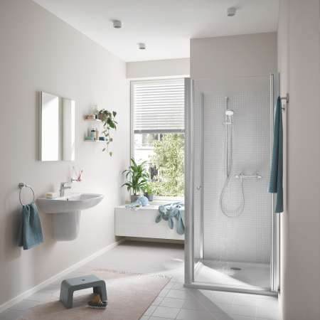 Baterie dus Grohe 34840000, 1 bar, 317 mm, 72 mm, 2 orificii instalare, 1/2 dimensiune racord furtun, Crom [12]