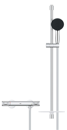 Baterie dus Grohe 34853001, 0.8 bar, 80 mm, 317 mm, 110 mm, 1.75 m, 900 mm, 2 orificii instalare, Crom [1]