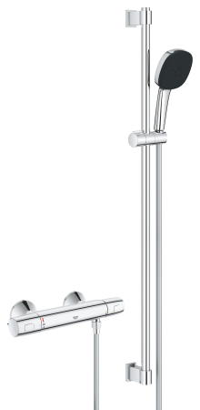 Baie - Baterie dus Grohe 34855003, Precision Trend, tip incastrare aparent, tip comanda dubla comanda, crom