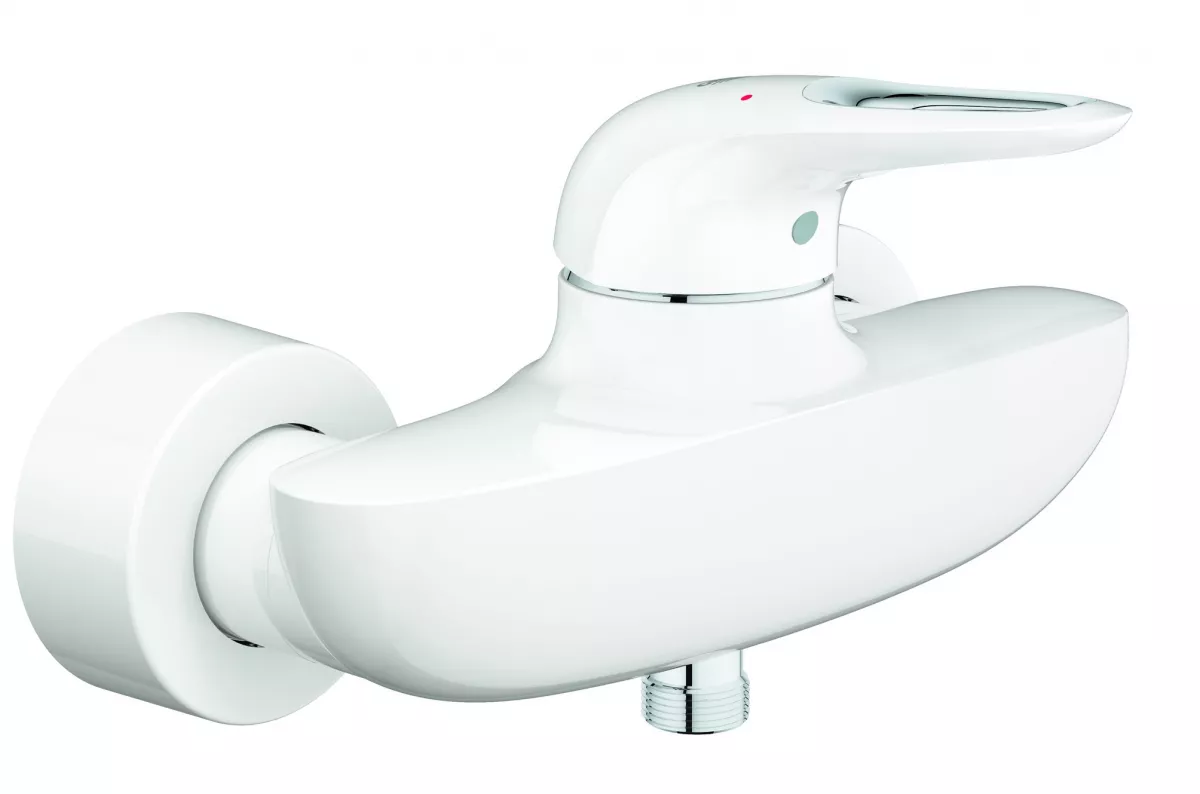 Baterii sanitare - Baterie dus Grohe Eurostyle 33590LS3, 1/2'', aparenta, alb