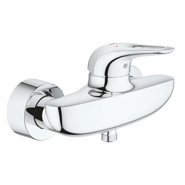 Baterii sanitare - Baterie dus Grohe 33590003, 1 bar, 212 mm, 82 mm, 2 orificii instalare, 1/2 dimensiune racord furtun, Crom