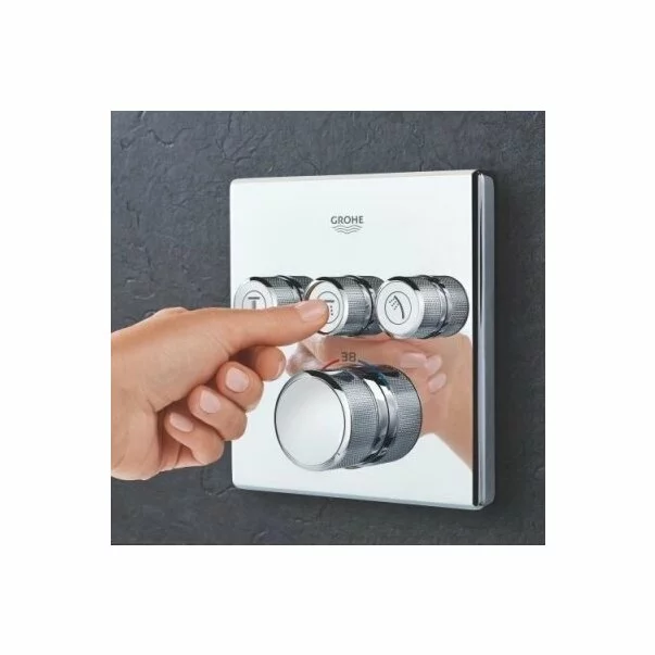 Baterie dus Grohe Grohtherm SmartControl termostatica patrata cu 3 iesiri [1]