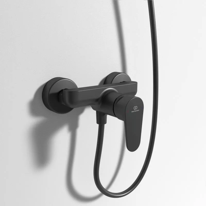 Baterie dus Ideal Standard Cerafine BC499XG, 1/2'', aparenta, monocomanda, supara sens, mat, negru [1]