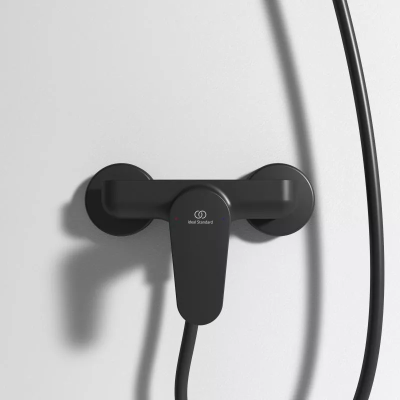 Baterie dus Ideal Standard Cerafine BC499XG, 1/2'', aparenta, monocomanda, supara sens, mat, negru [2]