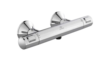 Baterii sanitare - Baterie dus Ideal Standard Ceratherm T25 A7201AA, 1/2'', aparenta, termostat, anti-oparire, limitator, crom