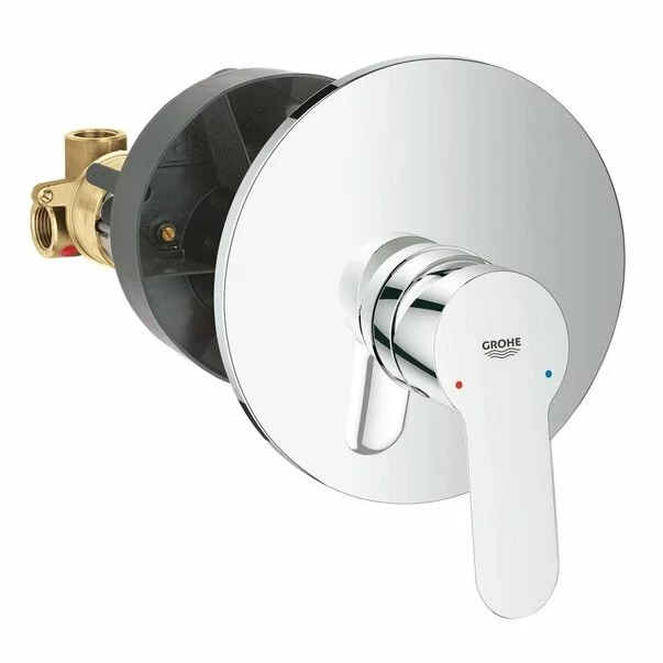 Baterii cada si dus - Baterie dus incastrat Grohe BauEdge cu corp incastrat crom