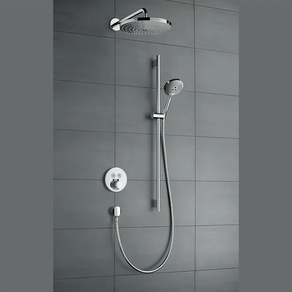 Baterie dus incastrata Hansgrohe ShowerSelect S cu 2 functii crom lucios [1]