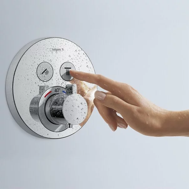 Baterie dus incastrata Hansgrohe ShowerSelect S cu 2 functii crom lucios [2]