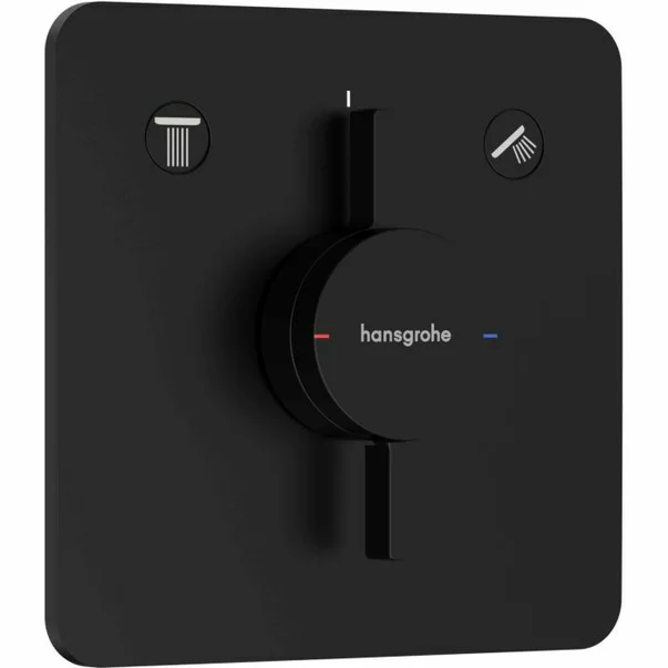 Baterii sanitare - Baterie dus incastrata negru mat Hansgrohe DuoTurn Q 2 functii