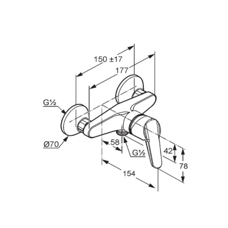 Baterie dus Kludi, D-Vise, crom [1]