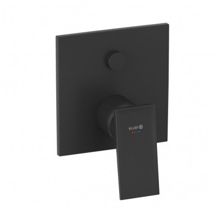 Baterii cada si dus - Baterie duș Kludi, Decus, parte vizibilă, negru mat