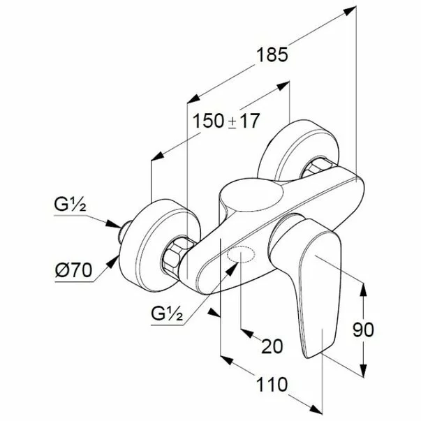 Baterie dus Kludi Pure&Solid [1]