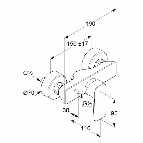 Baterie dus Kludi Pure&Style [1]