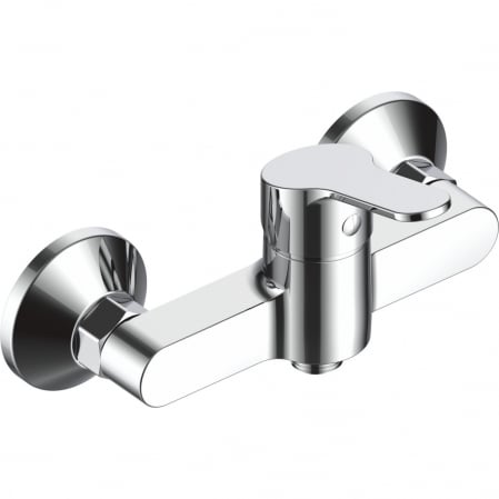 Baterii sanitare - Baterie dus La Brocca NAPOLI P300C405, Monocomanda, Design slim, Economie de apa, Silentioasa, Usor de curatat si instalat, alama sanitara, Finisaj crom