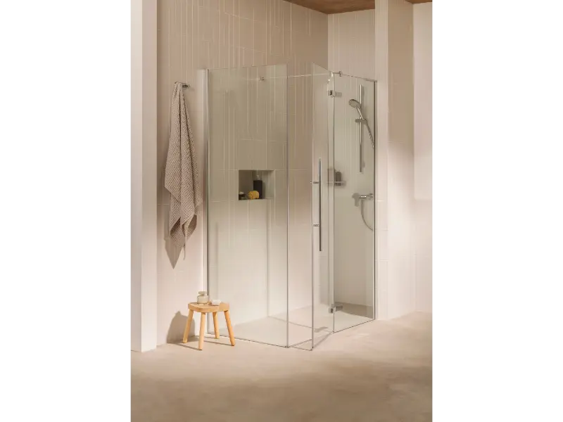 Baterie dus Roca A5A216EC00, 0.6 bar, 133 mm, 215 mm, 2 orificii instalare, 1/2 dimensiune racord furtun, Crom [3]