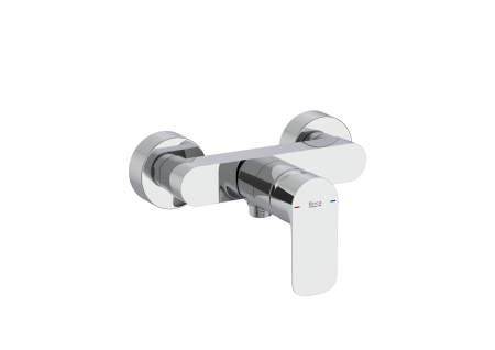 Baterii cada si dus - Baterie dus Roca A5A216EC00, 0.6 bar, 133 mm, 215 mm, 2 orificii instalare, 1/2 dimensiune racord furtun, Crom