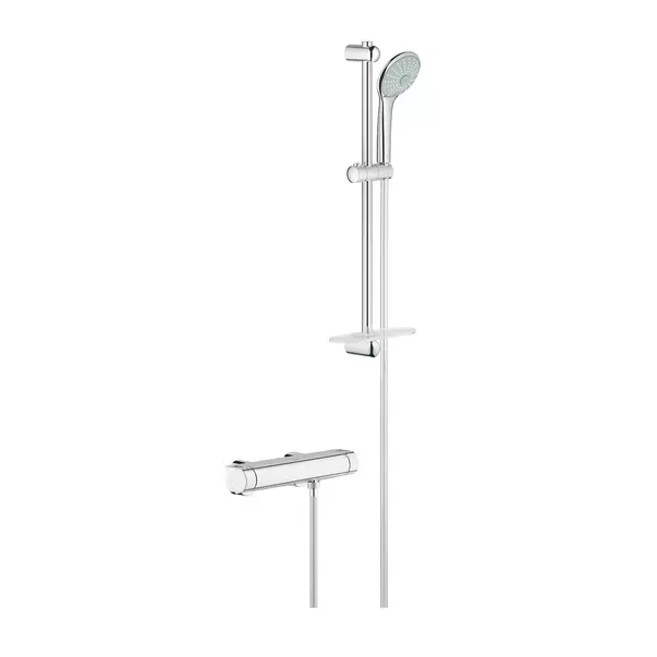 Baterii cada si dus - Baterie dus termostatata Grohe Grohtherm 2000 cu set de dus Euphoria crom lucios