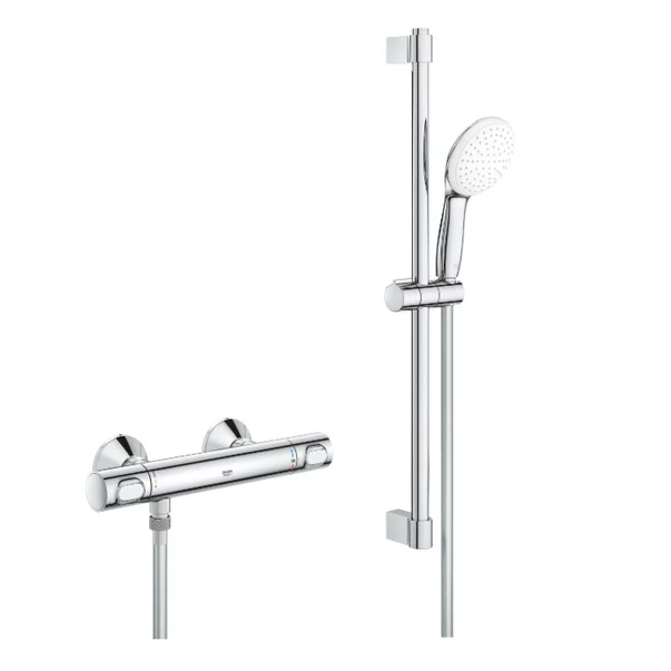 Baie - Baterie dus termostatata Grohe Grohtherm 500 crom lucios cu set de dus