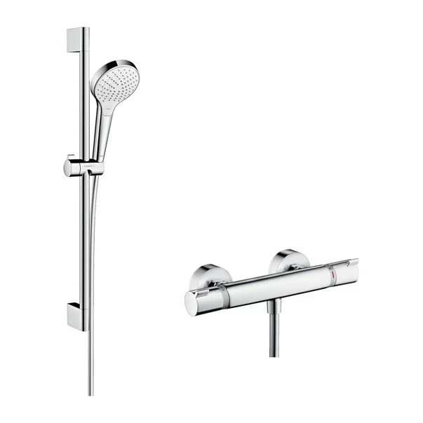 Baterii cada si dus - Baterie dus termostatata Hansgrohe Croma Select S crom cu set de dus