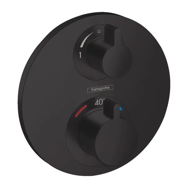 Baie - Baterie dus termostatata Hansgrohe Ecostat S doua functii negru mat