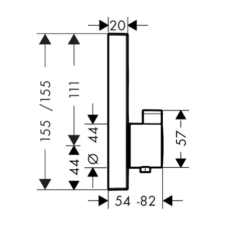 Baterie dus termostatata Hansgrohe ShowerSelect, 2 functii, blocare 40 grade, auriu lucios [1]