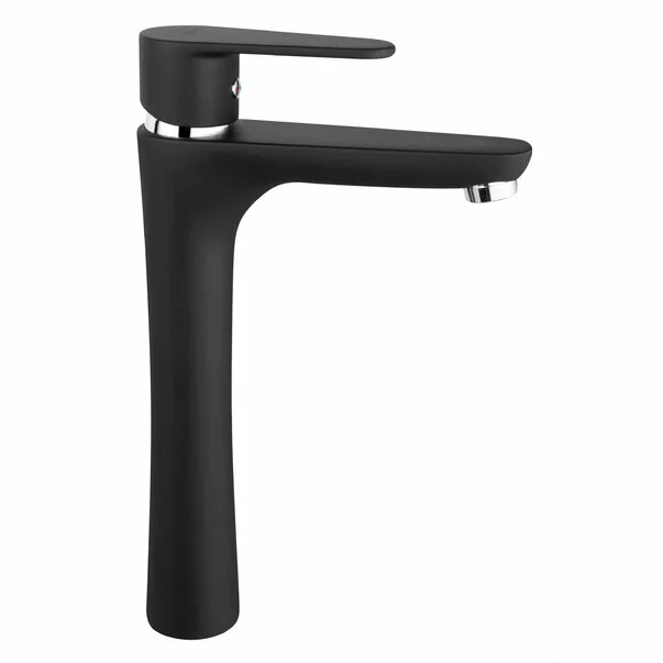 Baterii sanitare - Baterie inalta pentru lavoar pe blat Ferro Algeo negru mat