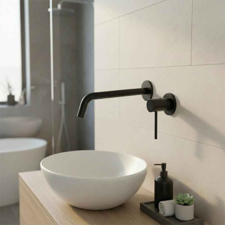 Baterie încastrată pentru lavoar LaVita, Verdi, corp încastrat inclus, negru mat [1]