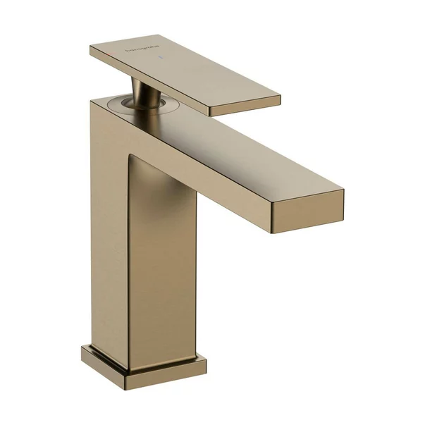 Baterii chiuveta baie - Baterie lavoar bronz periat Hansgrohe Tecturis E 110 CoolStart EcoSmart+