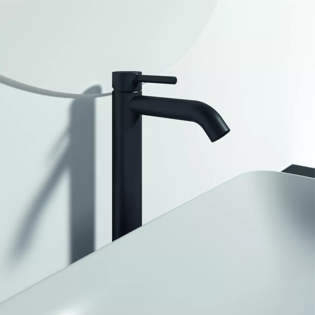 Baterie lavoar CeraLine, XL, 321 mm, ventil, mat, negru, BD137XG [8]