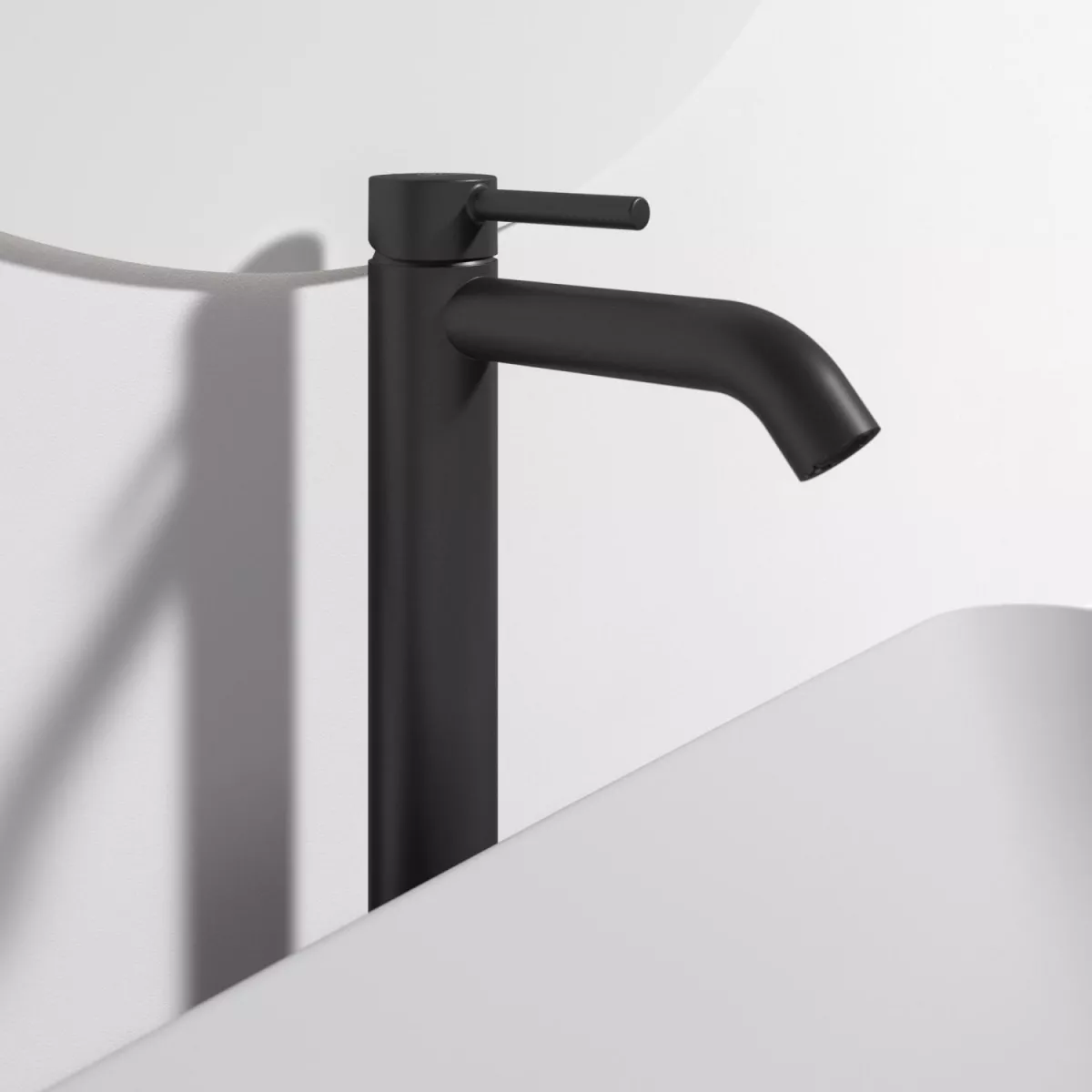 Baterie lavoar CeraLine, XL, 321 mm, ventil, mat, negru, BD137XG [6]