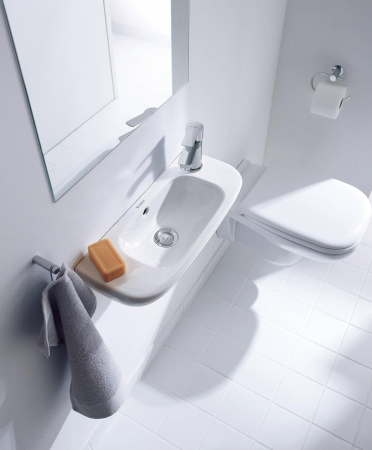 Baterie lavoar Duravit A11010002010, 35 mm, 5.5 l/min, 0.8 bar, 125 mm, 95 mm, 350 mm, 1 orificii instalare, Crom [6]