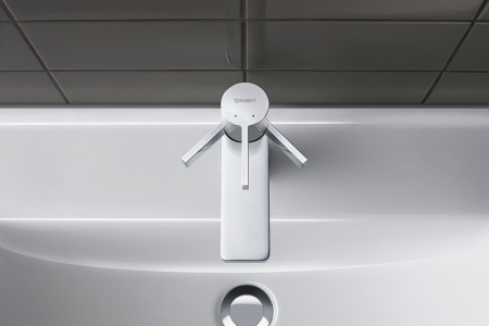 Baterie lavoar Duravit DE1010001010, 35 mm, 5 l/min, 0.8 bar, 161 mm, 139 mm, 434 mm, 1 orificii instalare, Crom [9]
