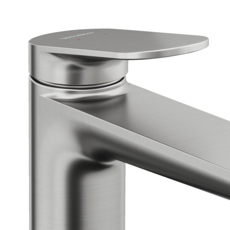 Baterie lavoar Duravit WA1040002070, Wave, tip comanda monocomanda, marime xl, tip instalare pe blat, otel satinat [1]