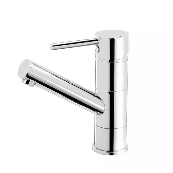 Baterii sanitare - Baterie lavoar Fdesign Flusso, M, 157 mm, ventil, crom, FD1-FLS-2A-11