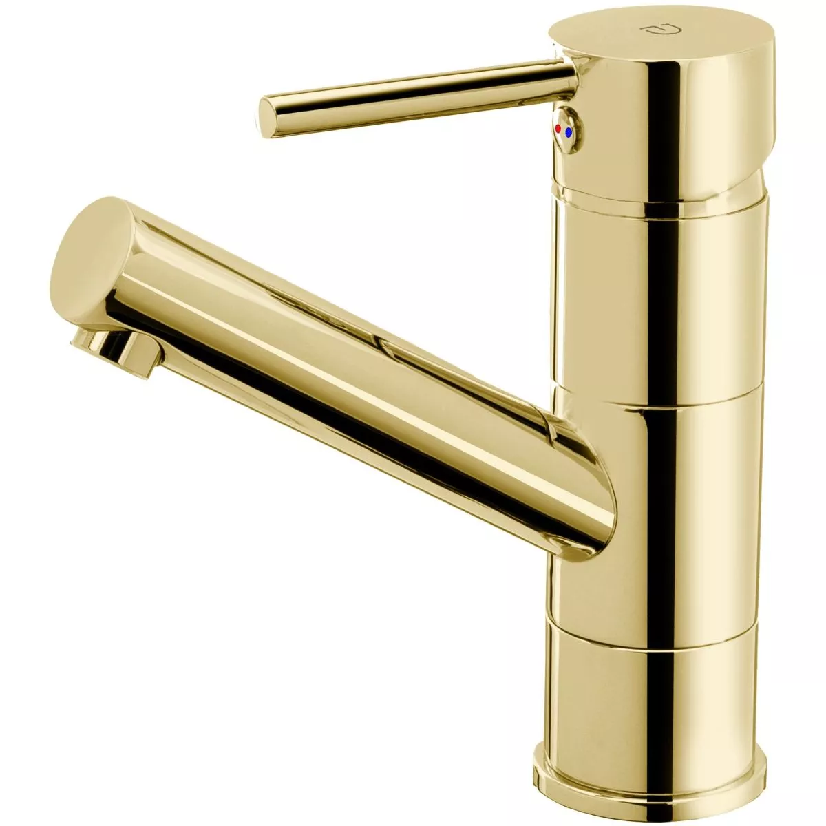 Baterii sanitare - Baterie lavoar Fdesign Flusso, M, 157 mm, ventil, lucios, auriu, FD1-FLS-2A-55