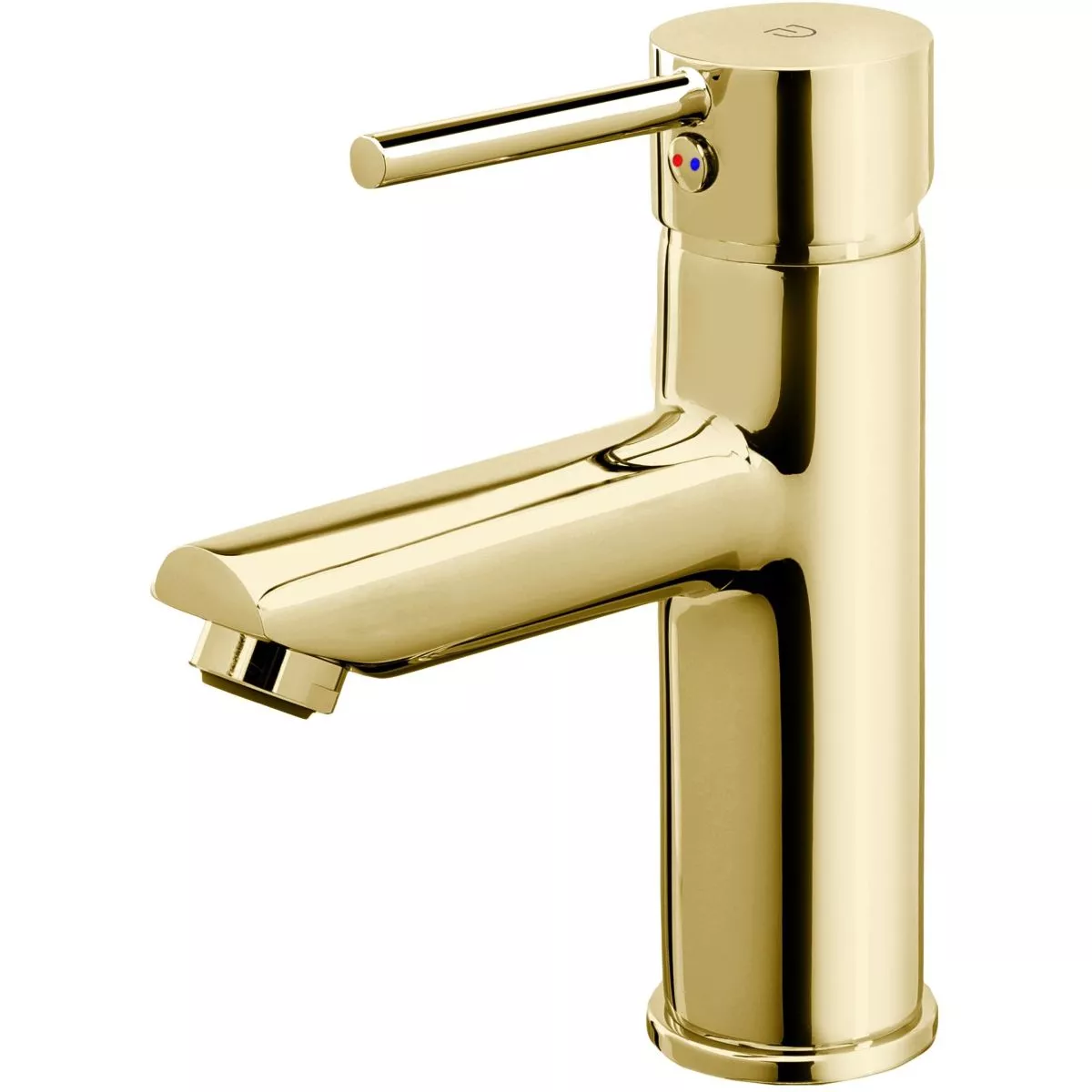 Baterii sanitare - Baterie lavoar Fdesign Flusso, M, 167 mm, ventil, lucios, auriu, FD1-FLS-2-55