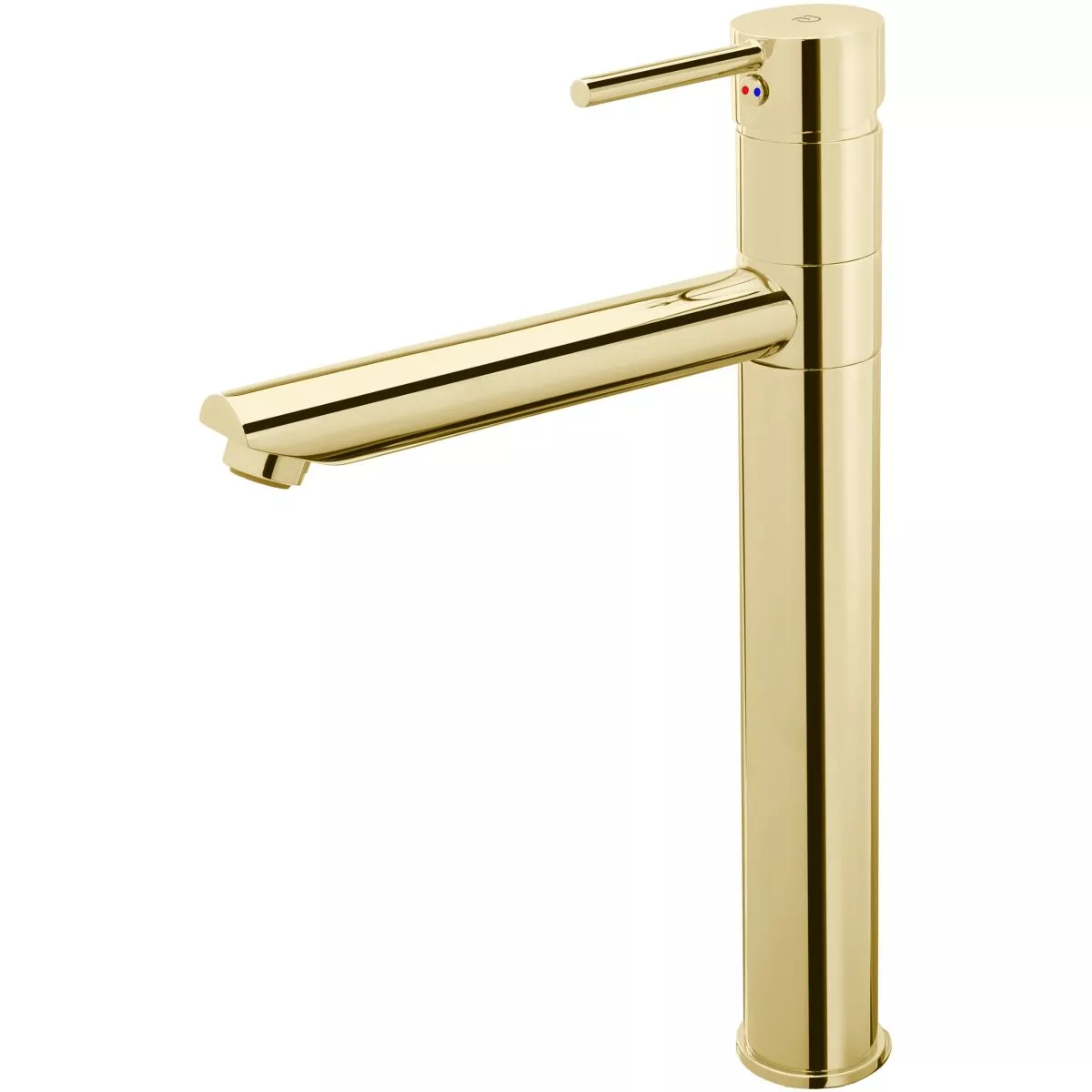 Baterii sanitare - Baterie lavoar Fdesign Flusso, XL, 343 mm, ventil, lucios, auriu, FD1-FLS-2L-55